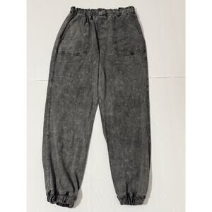 BLANKNYC Mineral Washed Black Jogger Pants, Size S